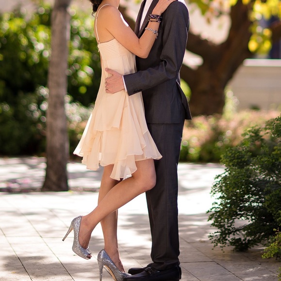 BCBG Max Azria Blush Jeweled Dress - Picture 2 of 5